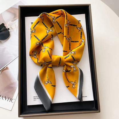 Elegant Silk Feel Square Scarf