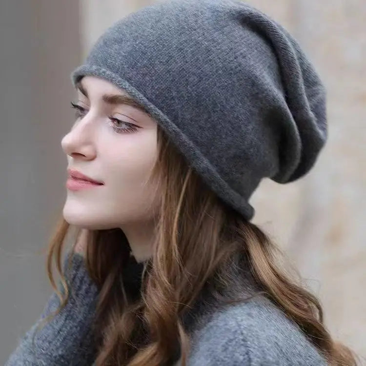 Women’s Knitted Mink Cashmere Hat