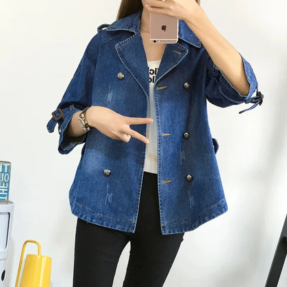 Denim Cape Coat