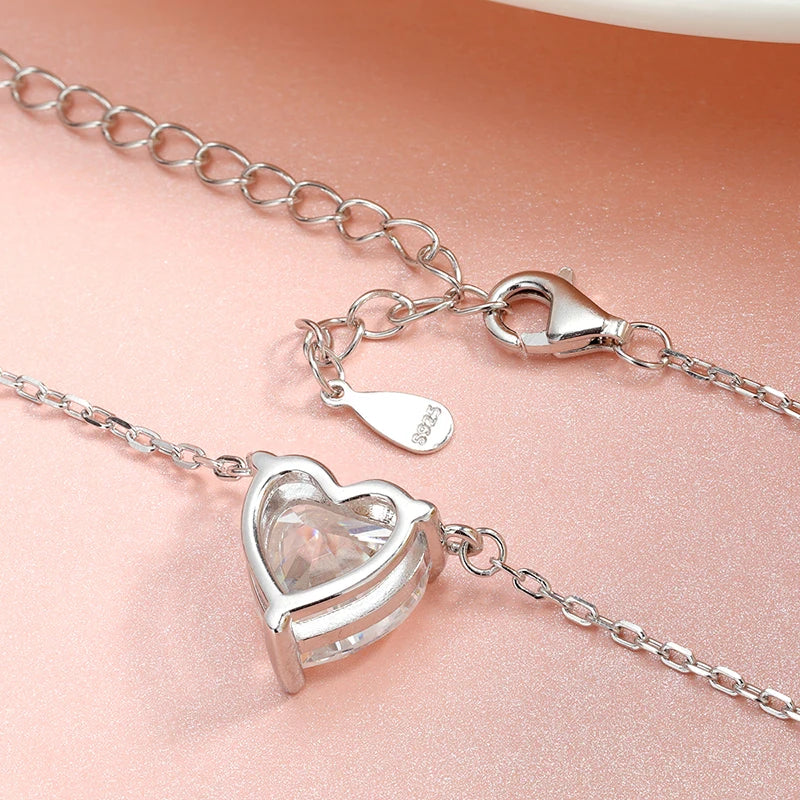 Heart Cut Moissanite Necklace