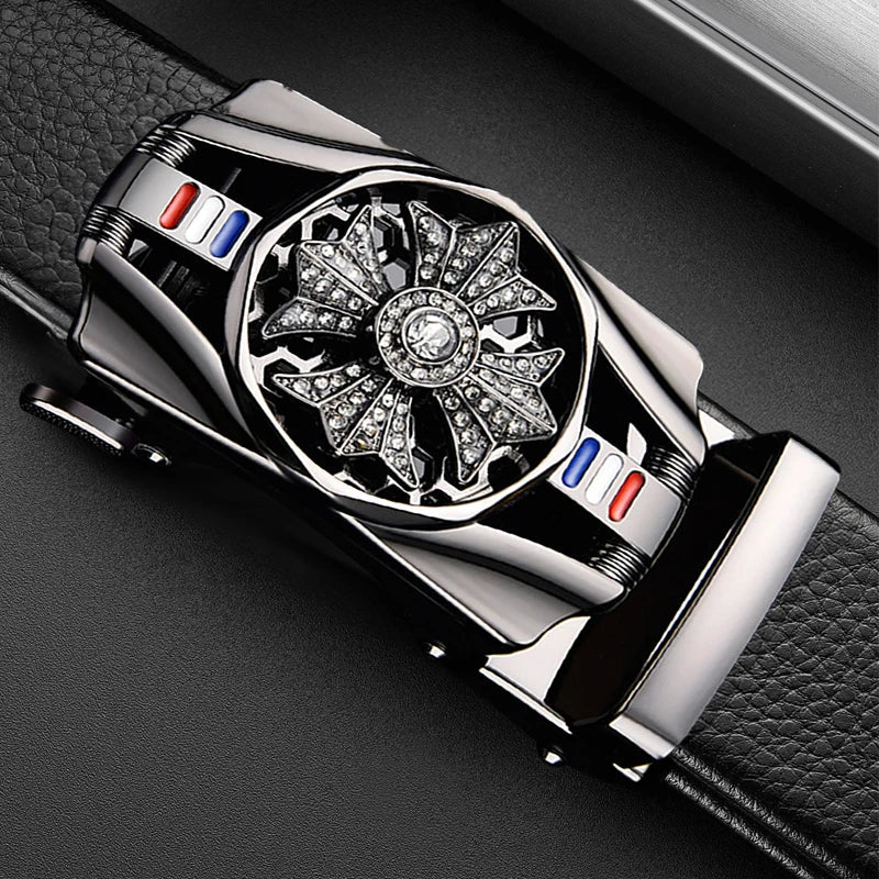 Genuine leather automatic belt
