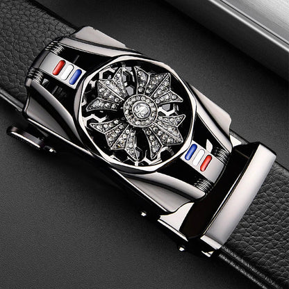 Genuine leather automatic belt