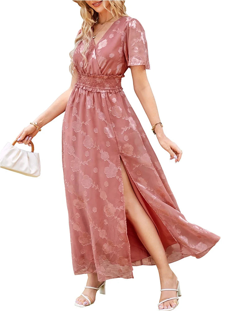 V-Neck Maxi Summer Dress