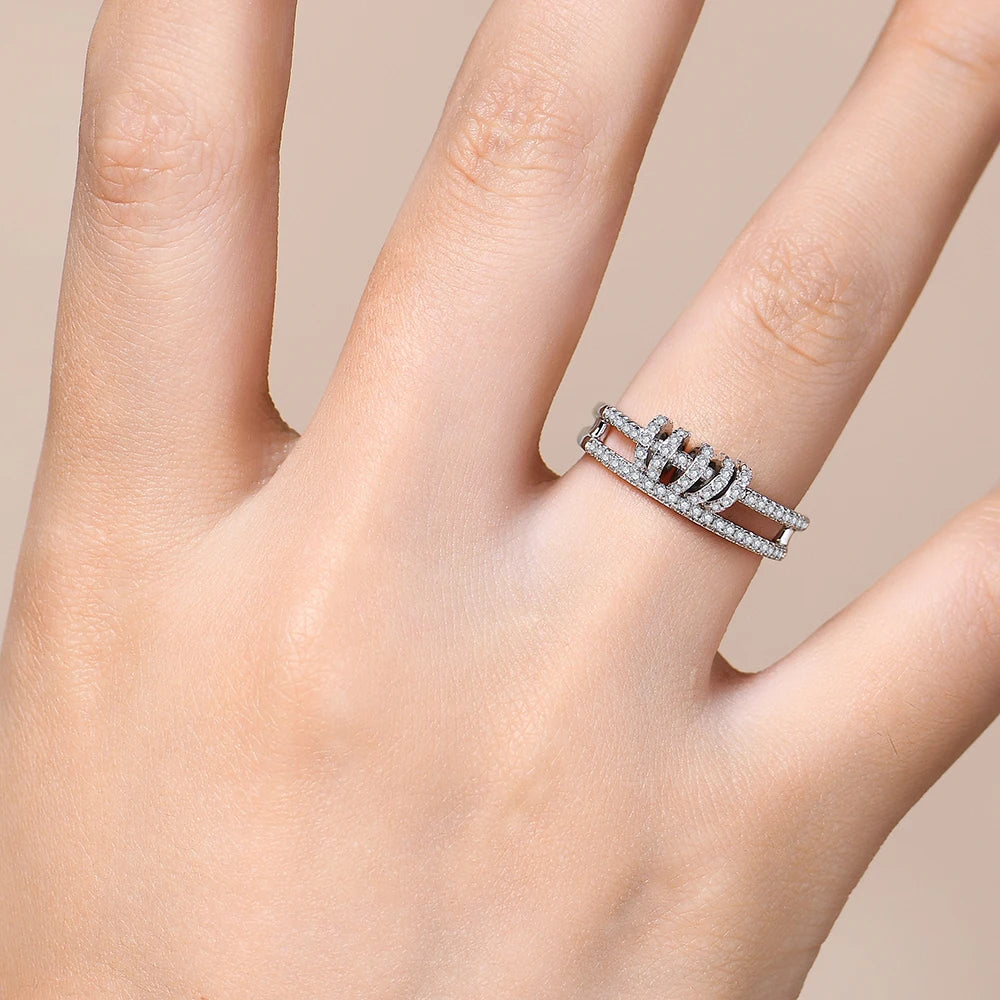 Sterling Silver Moissanite Ring