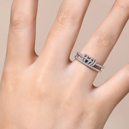 Sterling Silver Moissanite Ring