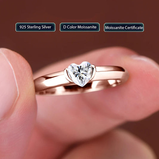 Anziw Heart Cut Moissanite Ring