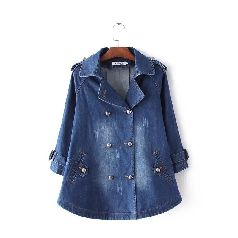 Denim Cape Coat