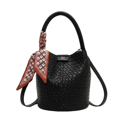 Woven Bucket Shoulder Bag