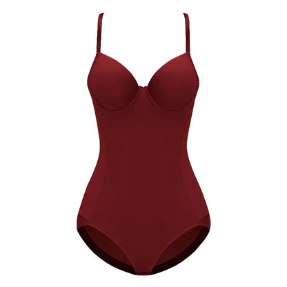 Underwire Wine Bodysuit Shapewear