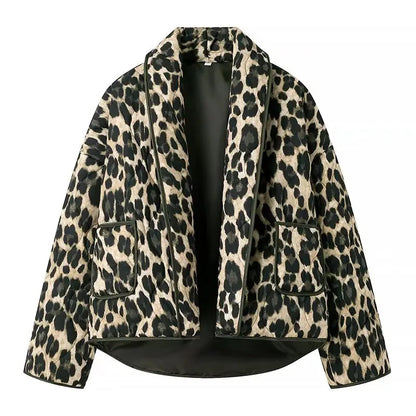 Leopard Quilted Coat