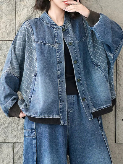 Plaid Denim Jacket