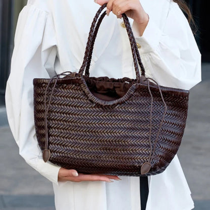 Genuine Leather Cowhide Tote Bag