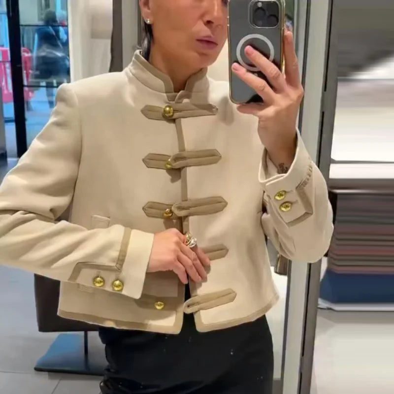 Patchwork Knit Blazer