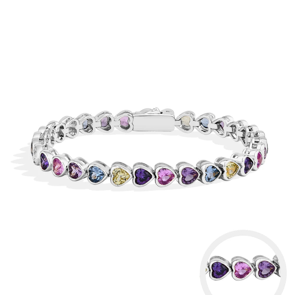 Sapphire Heart Bracelet