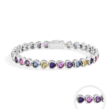 Sapphire Heart Bracelet