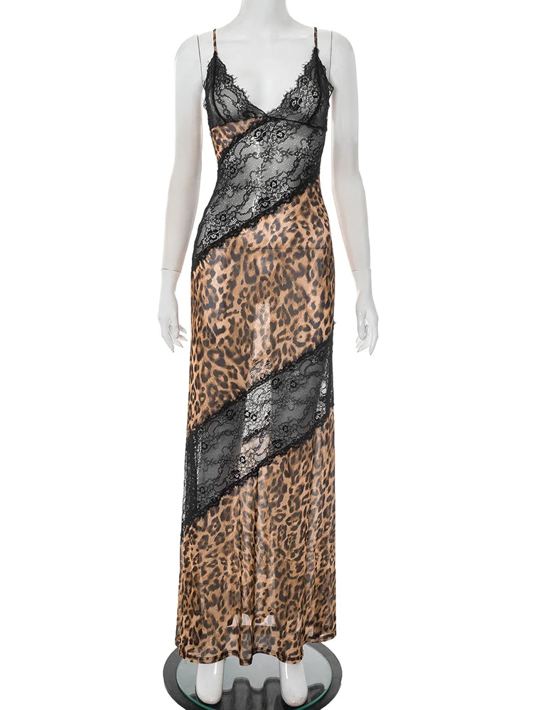 Leopard Patchwork Mermaid Dress
