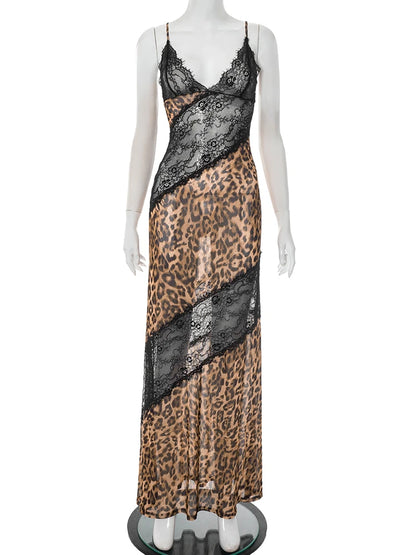 Leopard Patchwork Mermaid Dress