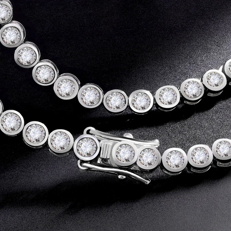 Moissanite Silver Tennis Bracelet