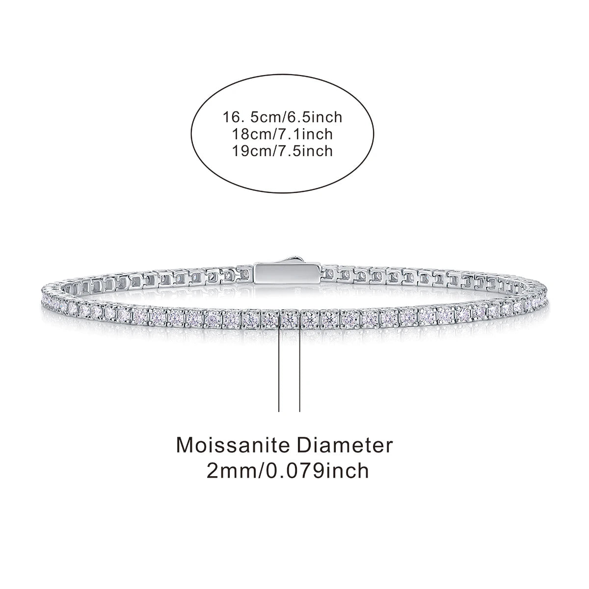 Elegant Moissanite Tennis Bracelet