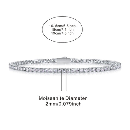 Elegant Moissanite Tennis Bracelet