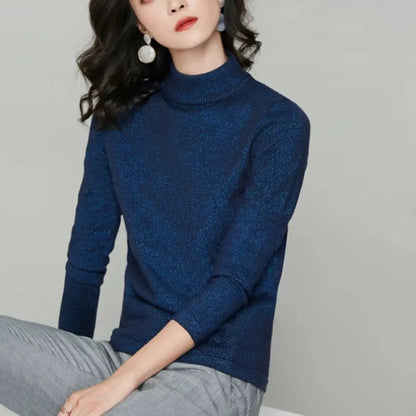 Slim Turtleneck Knit Pullover