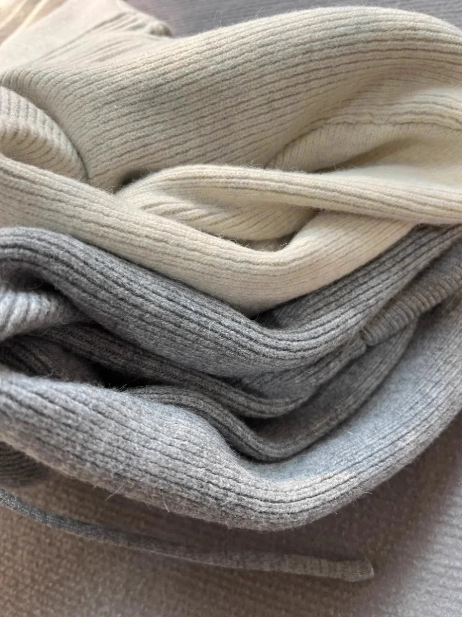 Gray Hooded Sweater Coat