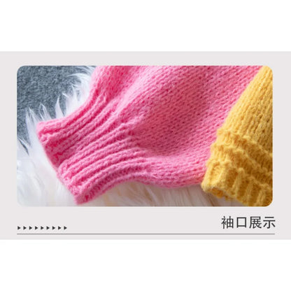 Contrast Color Sweater