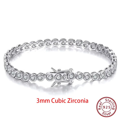 Sterling Silver Tennis Bracelet