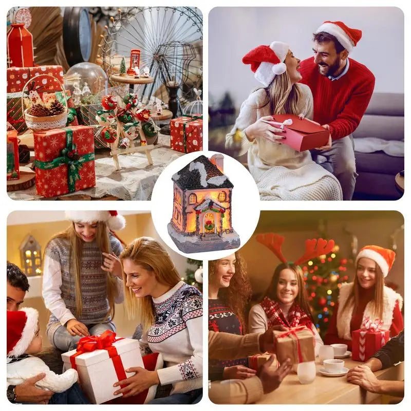 LED Christmas Village House