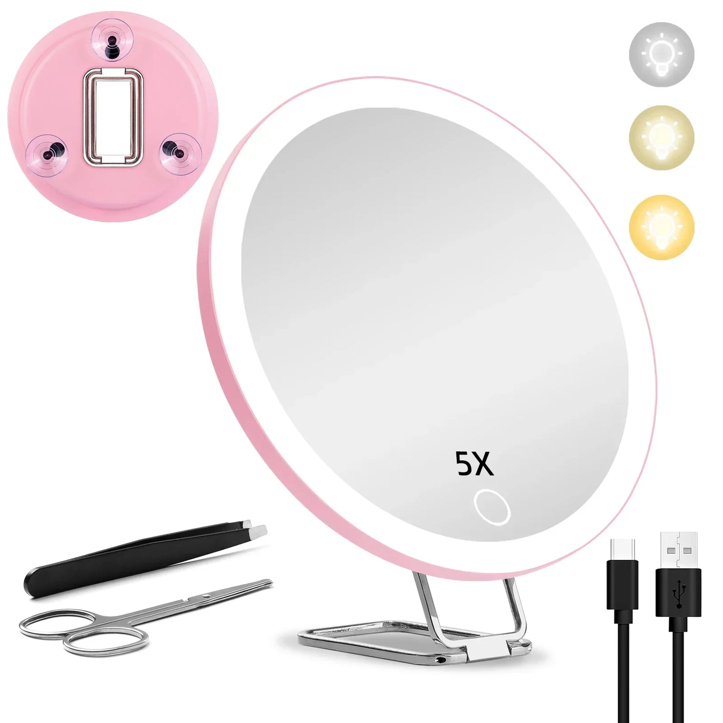 6-Inch Magnifying Mirror with Light