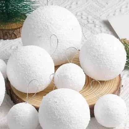 Large Foam Snowballs Ornaments
