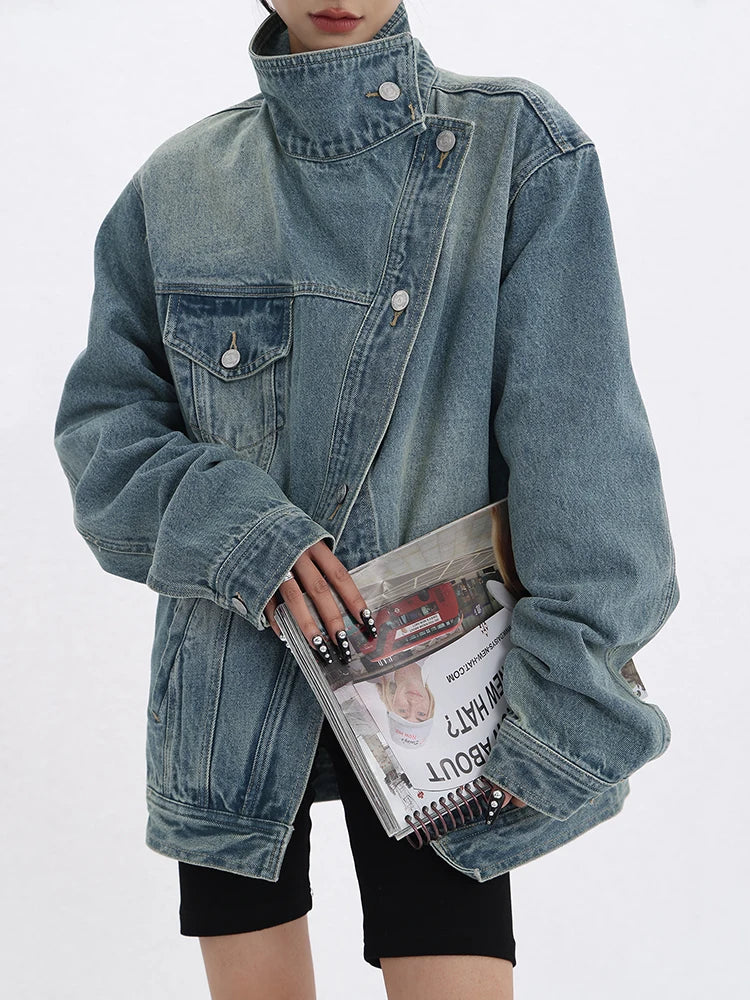 Patchwork Denim Coat
