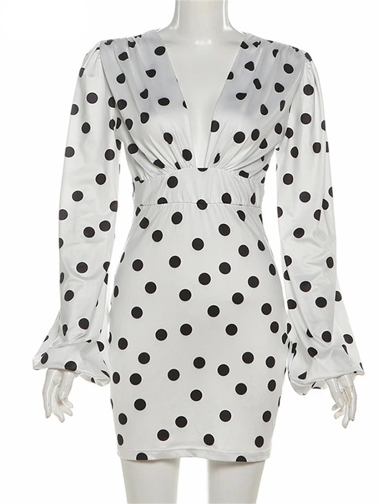 Polka Dot Mini Party Dress
