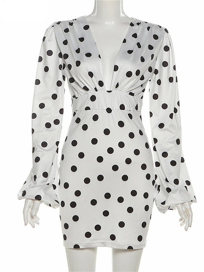 Polka Dot Mini Party Dress