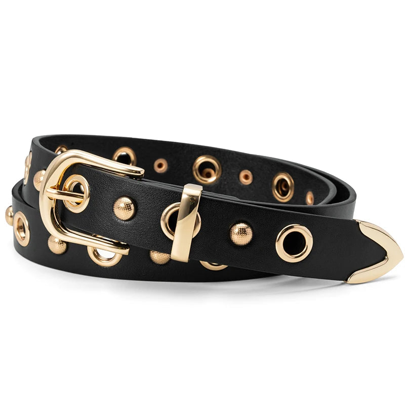 Punk Gold Rivet Belt