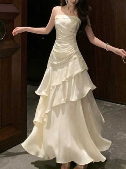 Ruffled Mermaid Sling Dress