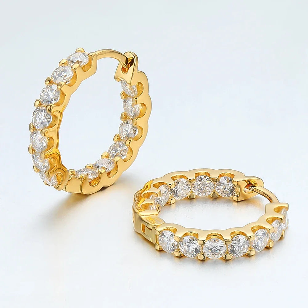 2.6CT Moissanite Hoop Earrings