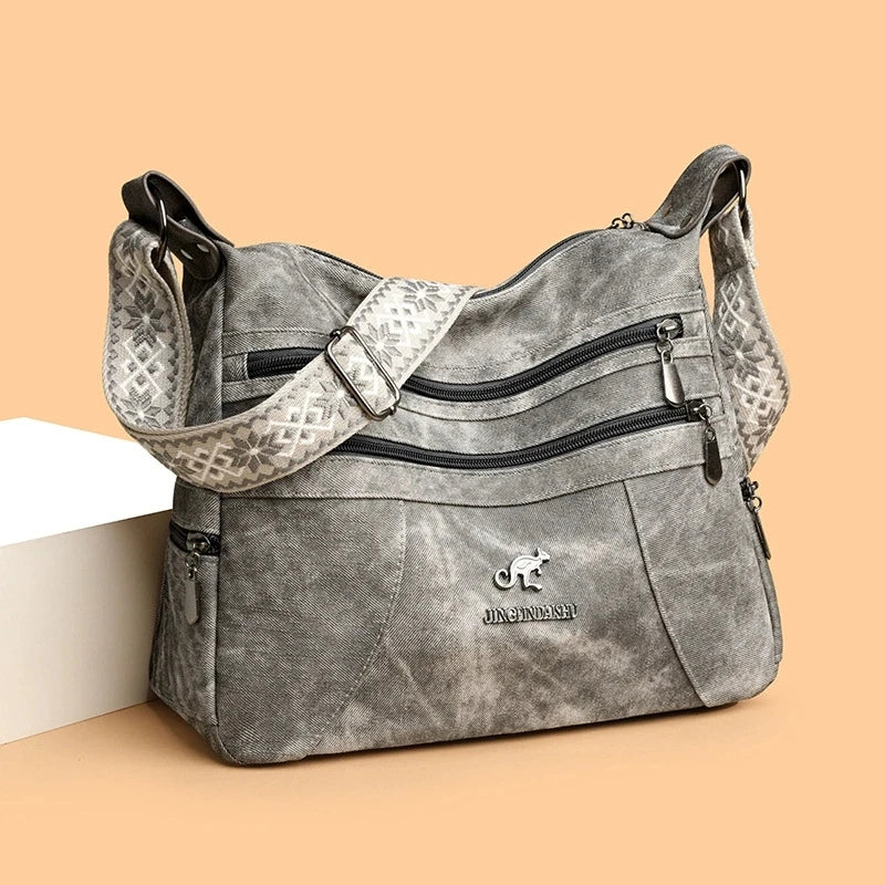 Vintage Multi-Layer Shoulder Bag