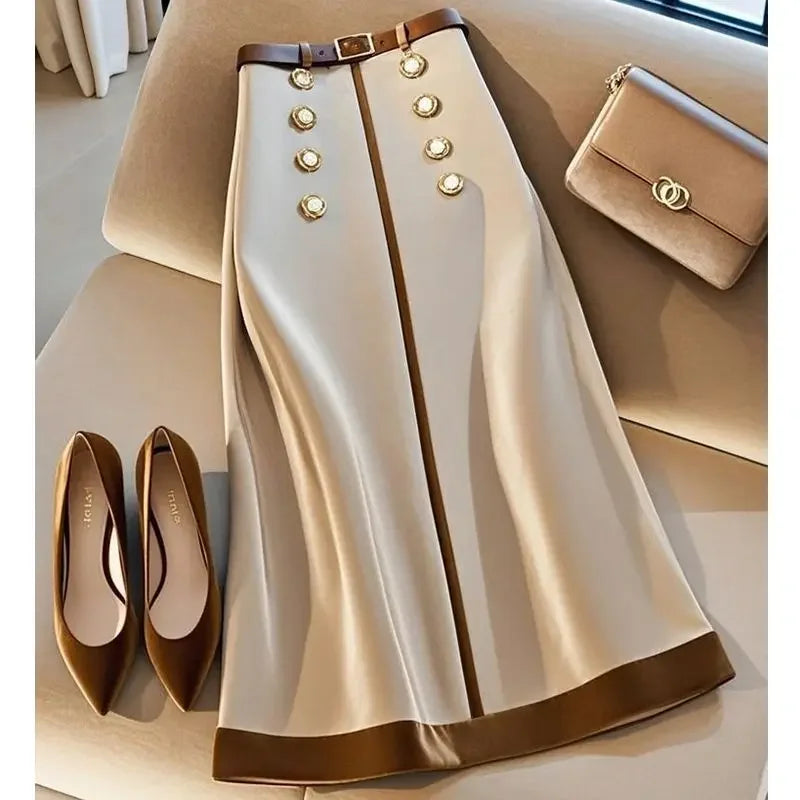 High Waist A-Line Skirt