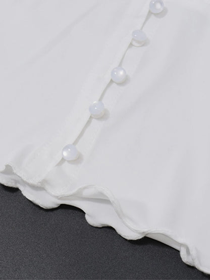 White Ruffle Mini Dress – Sexy Bodycon