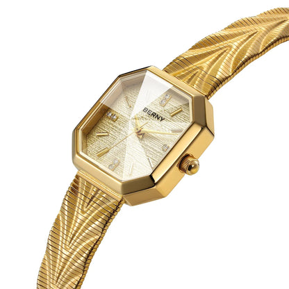 Gold Octagonal Watch
