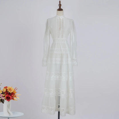 Lace Embroidery Maxi Dress