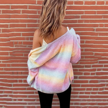 Rainbow Patchwork Cardigan