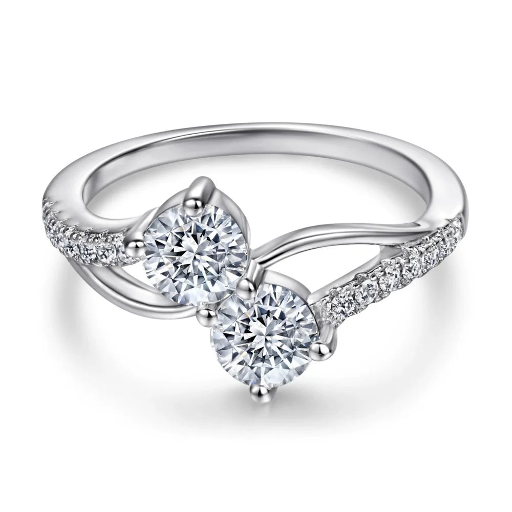 Moissanite Silver Ring