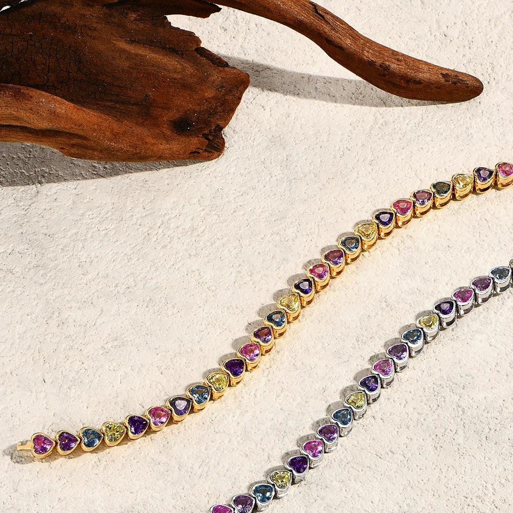 Sapphire Heart Bracelet