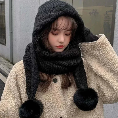 Women’s Knitted Balaclava Hat