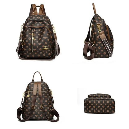 Soft Leather Women Travel Backpack