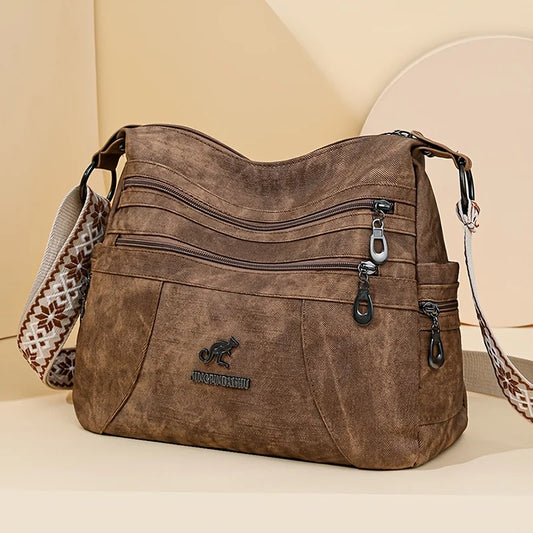 Vintage Multi-Layer Shoulder Bag
