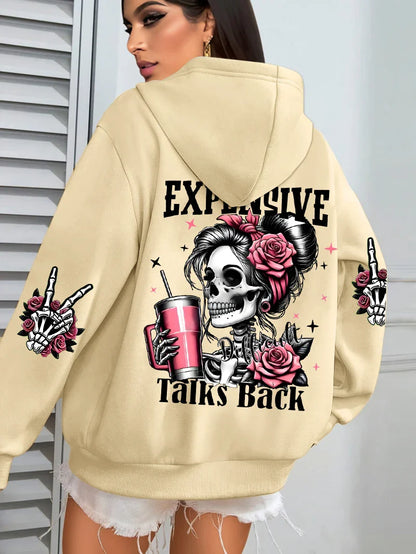 Funny Graphic Fleece Hoodie