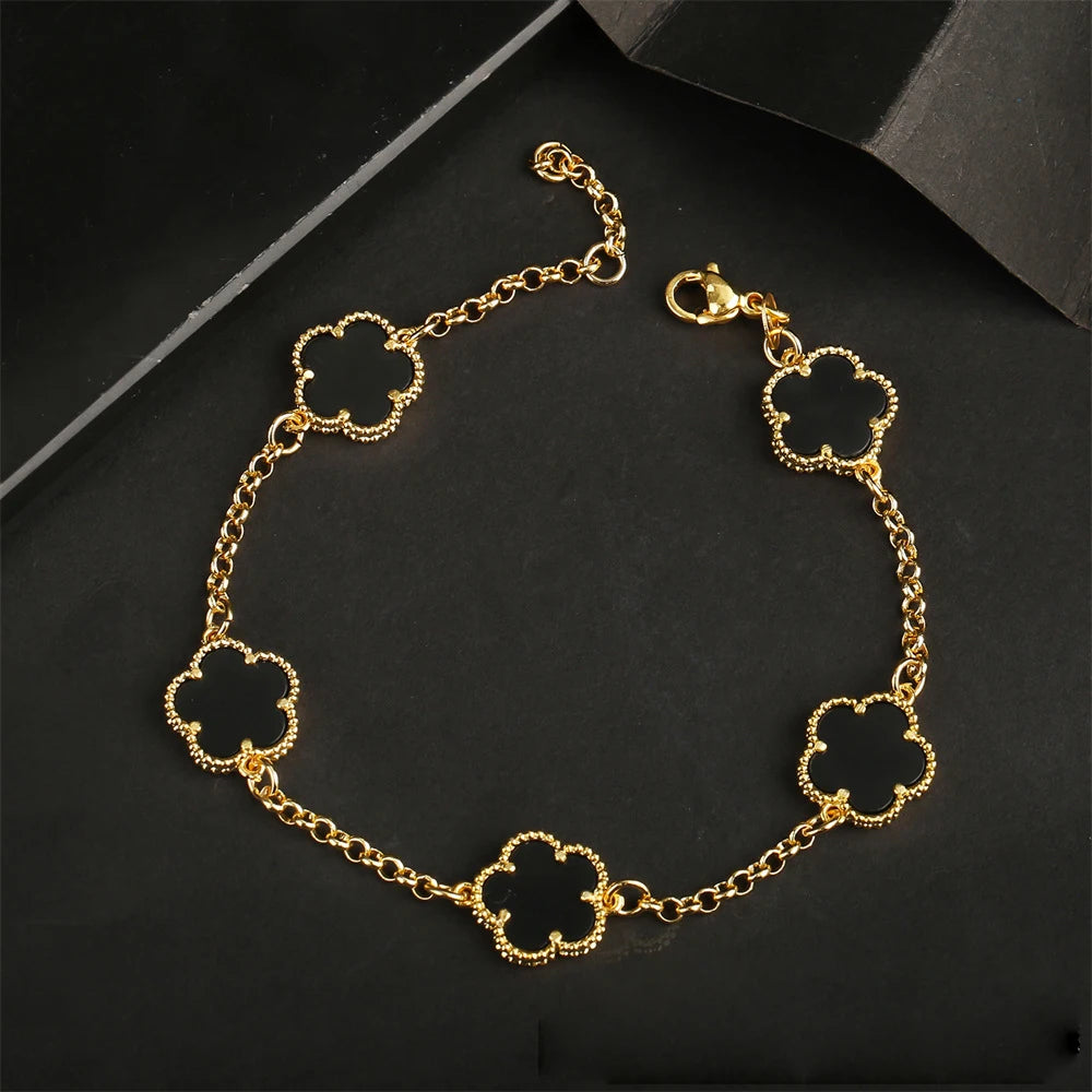 Five Leaf Flower Bracelet